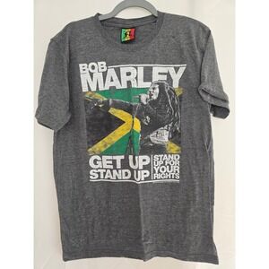 Bob Marley‎ Get Up Stand Up Graphic T Shirt Men's Large Jamaica Flag